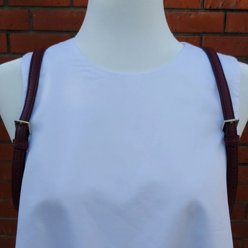 Kate Spade New York Mini Caden Carter Leather Women's Backpack Bag in Burgundy - Picture 16 of 16